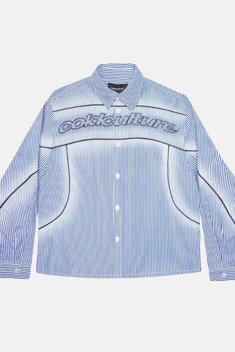 WORLDWIDE LONGSLEEVE SHIRT BLUE & WHITE